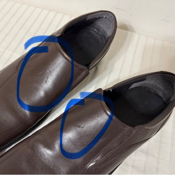 Franco Fortini Keith leather brown men's loafers dress shoes slip-on size 12M - Picture 7 of 14